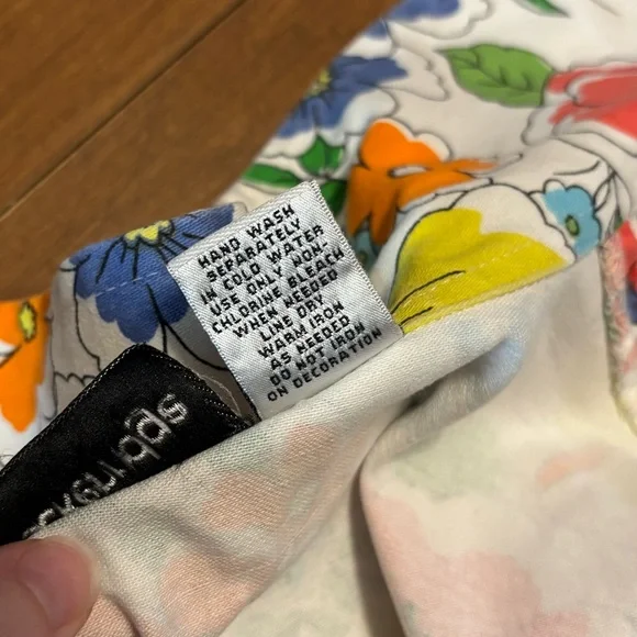 Vintage 90s butterfly appliqué floral shirt jacket, large - Picture 6 of 12